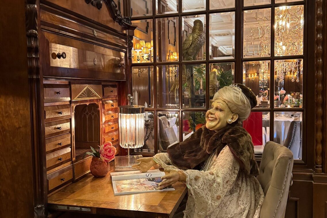 Old lady at her desk