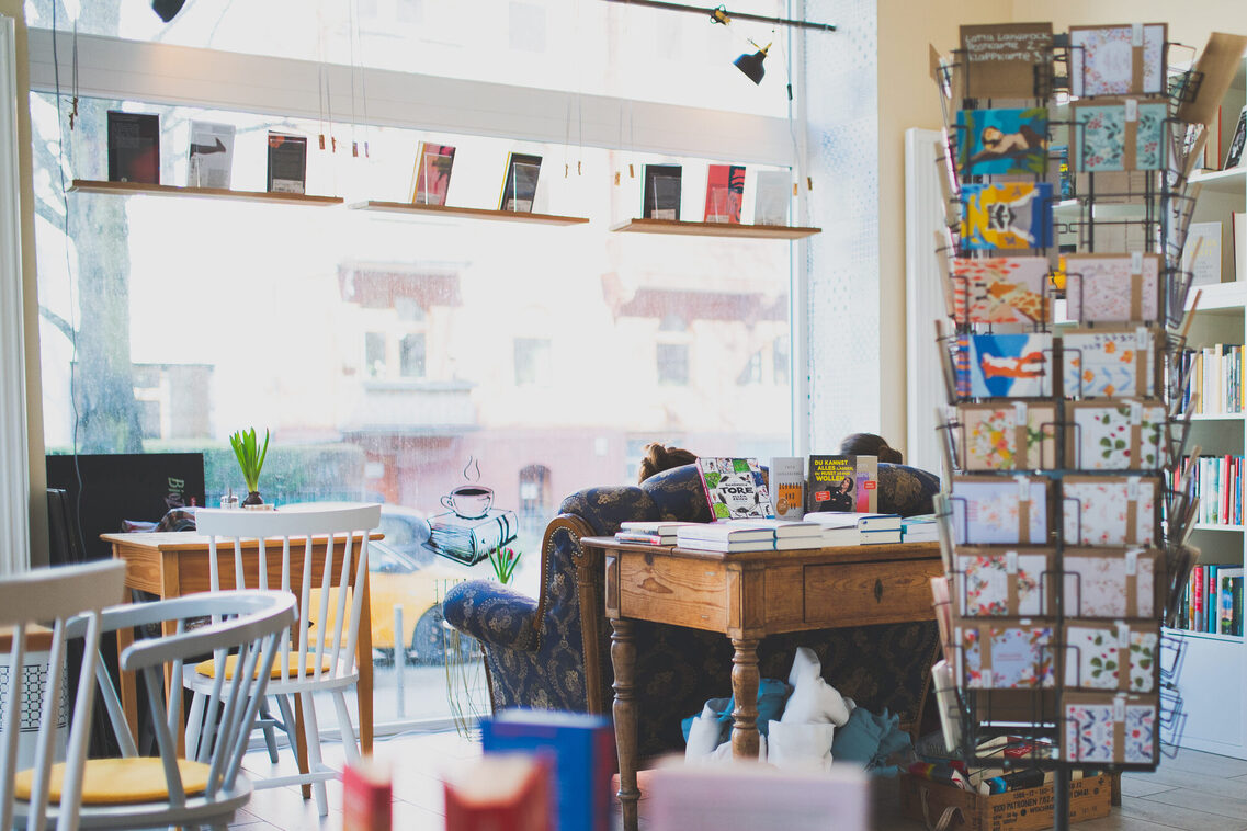 View of the bookshop