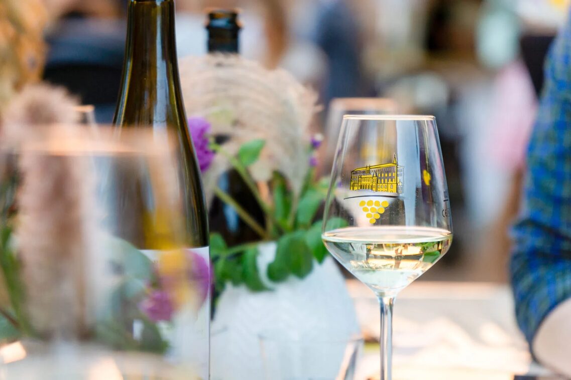 Wine glass at the stand