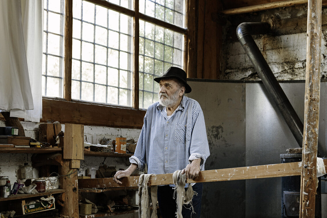 Wolfgang Hollegha en su estudio de Rechberg