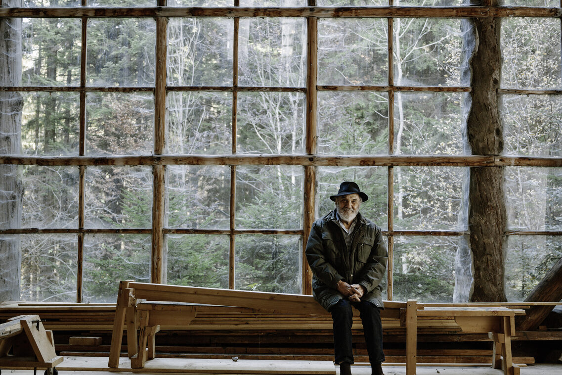 Wolfgang Hollegha en su estudio de Rechberg