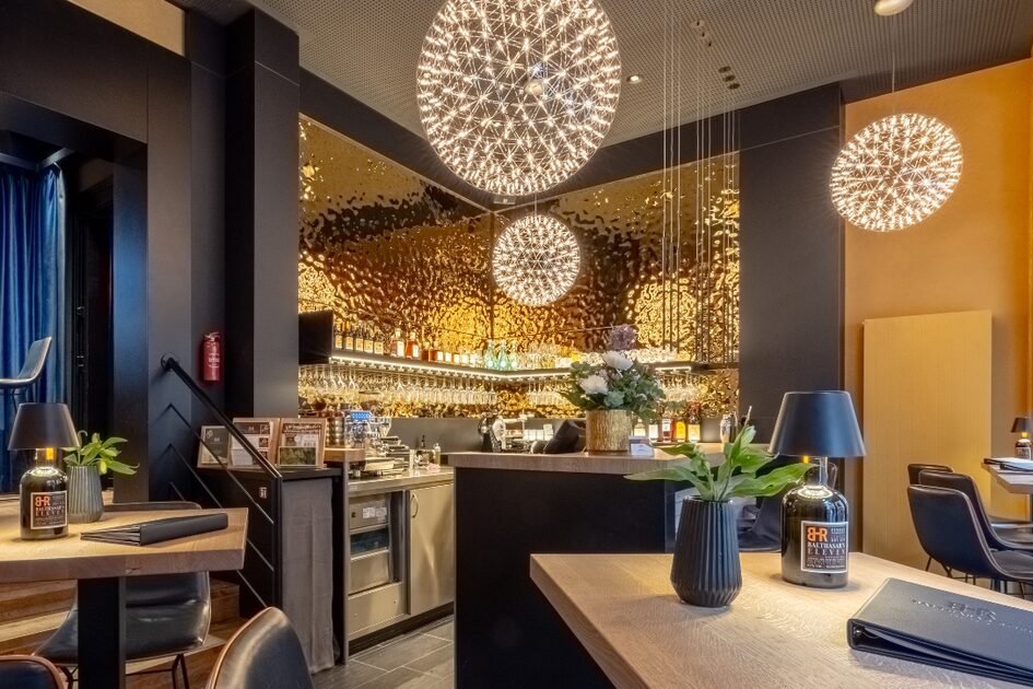 View into the wine bar