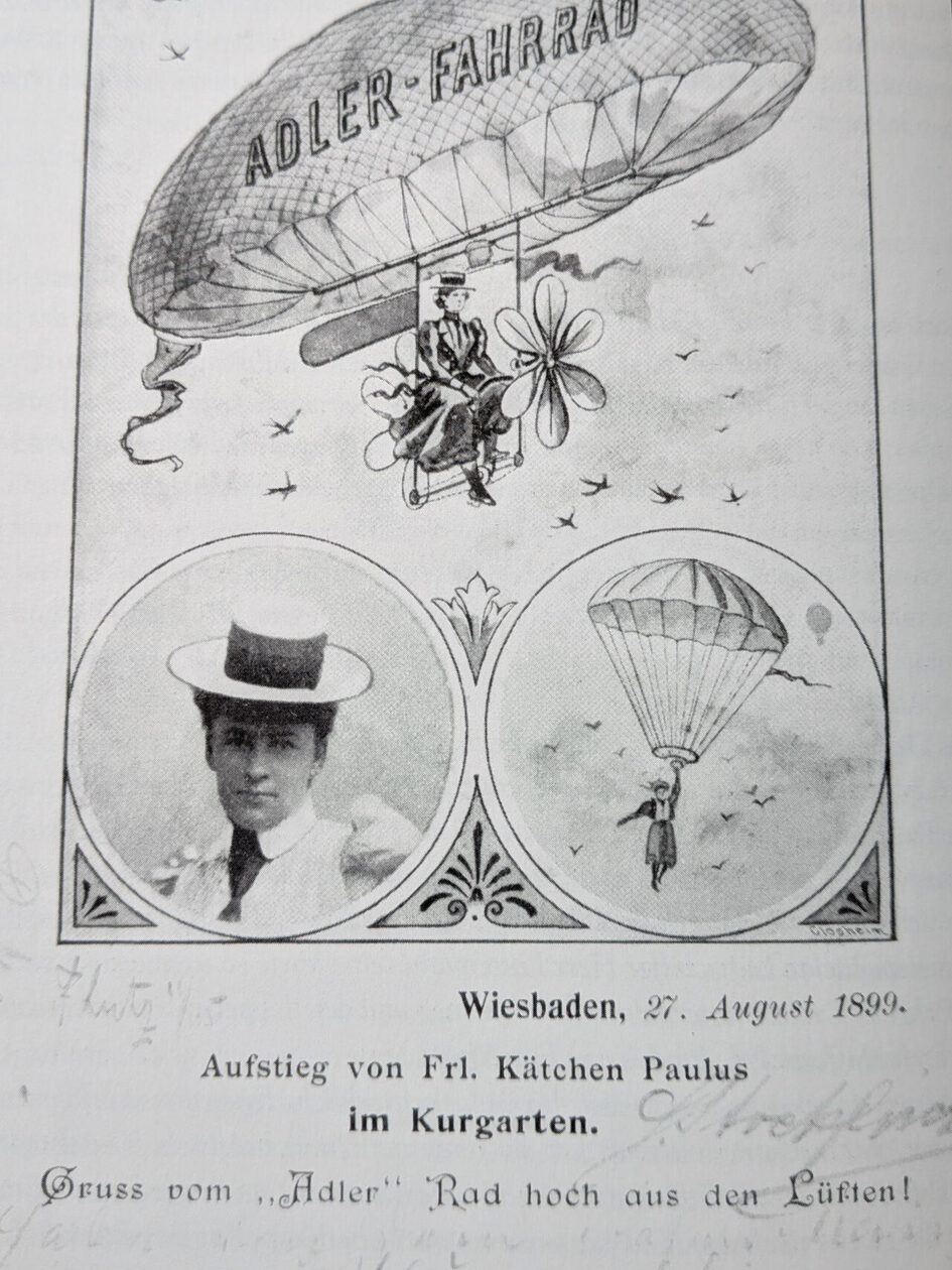 Woman with parachute