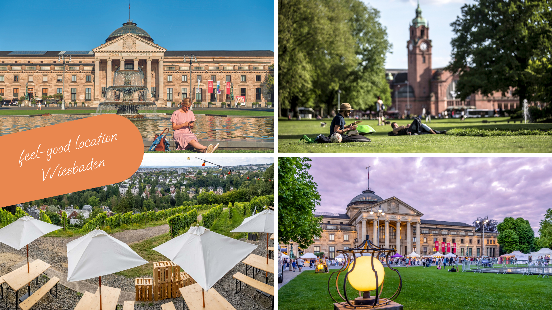 Rundflug durch die drei Eventlocations RMCC, Kurhaus Wiesbaden und Jagdschloss Platte