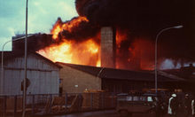 Ursachen des Großbrands bei Linde in Wiesbaden 1971.