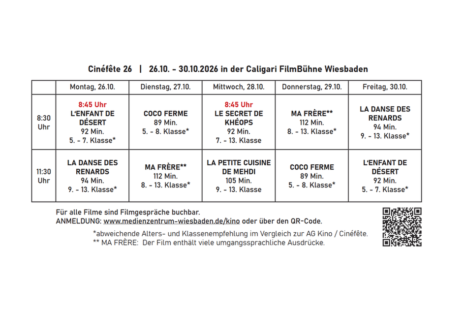 Programm Cinéfête
