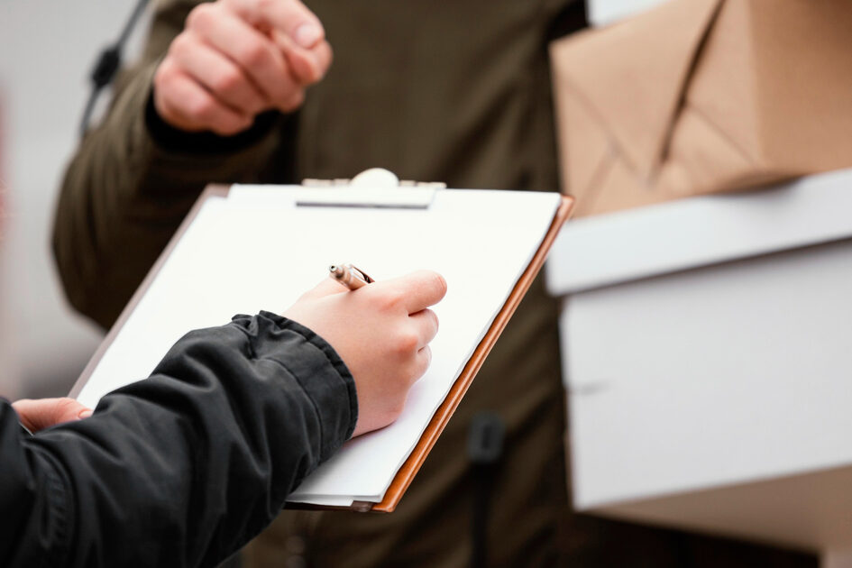 Kişi bir form doldurur