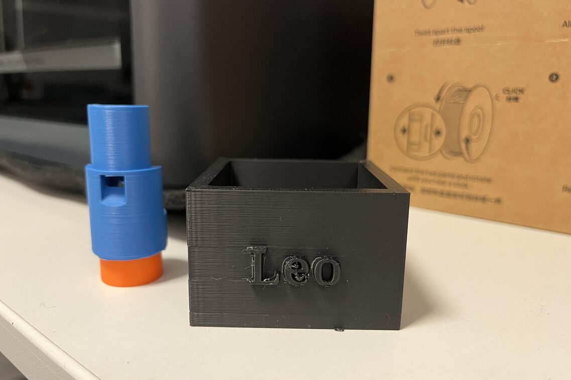 3D-Druck Projekt Flöte und individuelle Box mit Namen