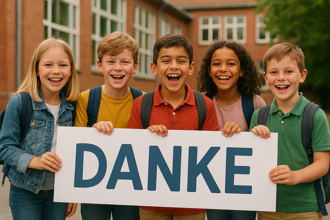 Öğrenciler teşekkür ediyor