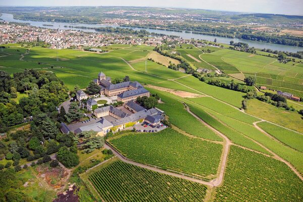 Le château de Johannisberg vu d'en haut