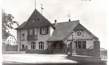 Bahnhof Landesdenkmal in Biebrich, 1887