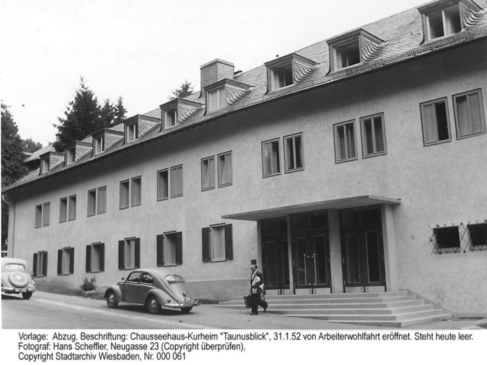 Das 1952 von der AWO eröffnete Kurheim Taunusblick, ca. 1955