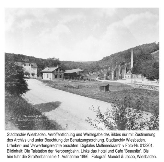 Beau Site an der Talstation der Nerobergbahn, 1896