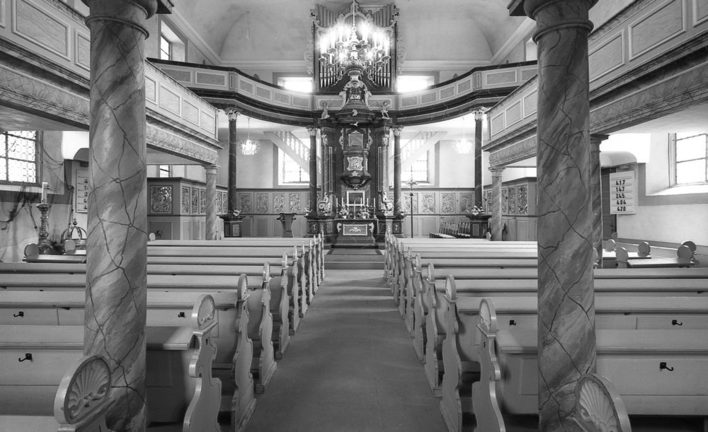 Innenraum der Christophoruskirche, ca. 1980