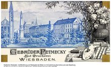 Firmenbriefkopf der Druckerei Petmecky, ca. 1892