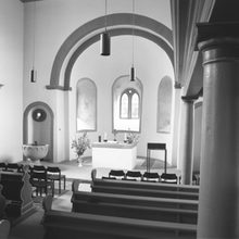 Innenansicht der Evangelischen Kirche Bierstadt, 1974