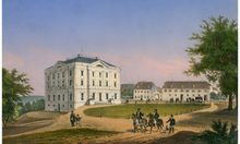 Jagdschloss Platte, Stich um 1860