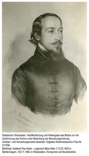 Béla Kéler, um 1850