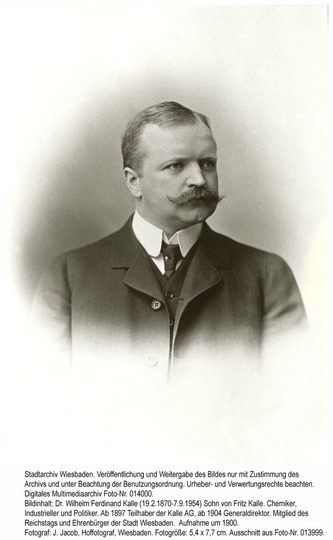 Wilhelm Jakob Ferdinand Kalle, um 1900