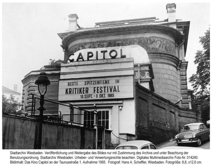 Kino "Capitol" in der Taunusstraße, 1965