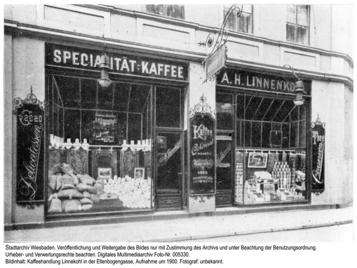 Kaffeerösterei Linnenkohl, um 1900