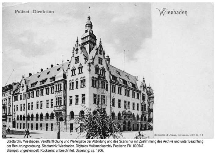 Polizeipräsidium an der Friedrichstraße, ca. 1906
