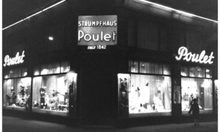 Wäschehaus Poulet in der Kirchgasse/Ecke Marktstraße, ca. 1960