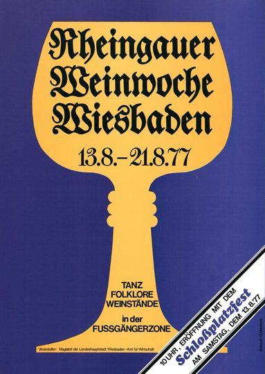 Plakat zur Rheingauer Weinwoche 1977
