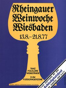 Plakat zur Rheingauer Weinwoche 1977