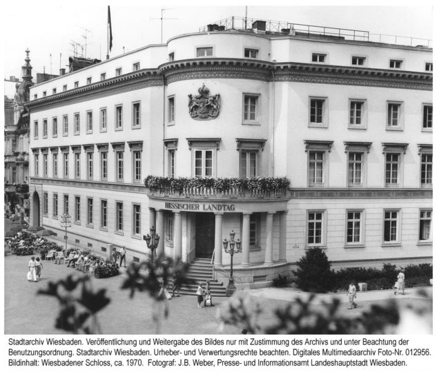 Stadtschloss mit Sitz des Hessischen Landtags, ca. 1970