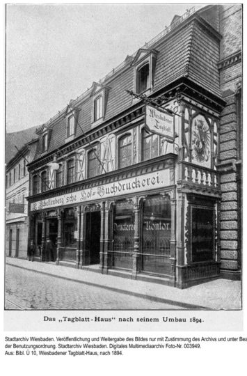 Schellenberg'sche Hofbuchdruckerei, um 1894