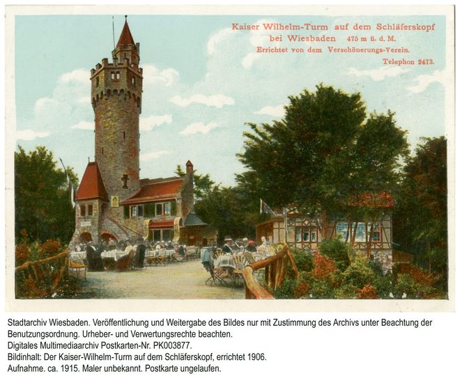 Kaiser-Wilhelm-Turm auf dem Schläferskopf, ca. 1915