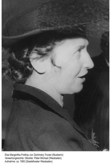Elsa Margherita Freifrau von Zschinsky-Troxler, ca. 1950