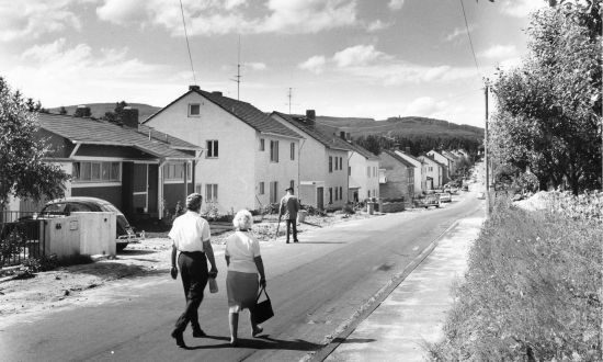 Blick in die Straße Langendellschlag in Kohlheck, um 1965.