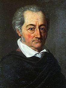 Johann Wolfgang von Goethe nach einem Gemälde von Josef Raabe, 1814.