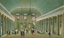 Der Kursaal des alten Kurhauses, um 1828. Stahlstich von Ernst Friedrich G
