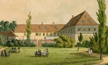 1815 unternahm Goethe auch eine Exkursion auf den Geisberg (Kupferstich, V
