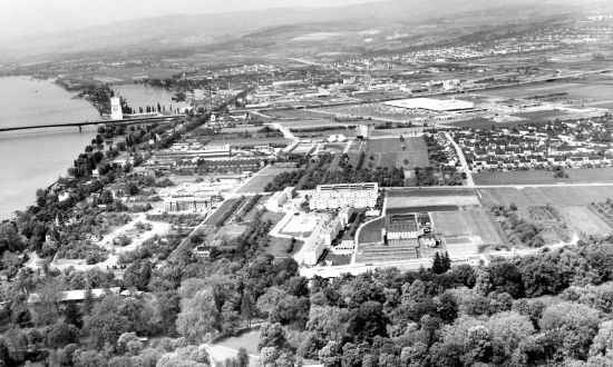 Luftaufnahme der Siedlung Parkfeld, 1970.