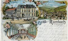 Postkarte „Gruß aus Rambach“, um 1910.