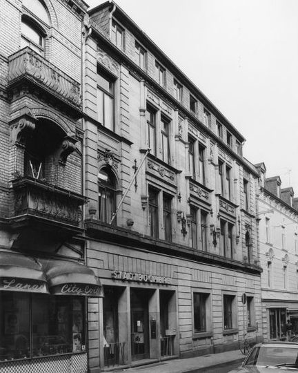 Gebäude der Stadtbücherei in der Mauritiusstraße, 1981.
