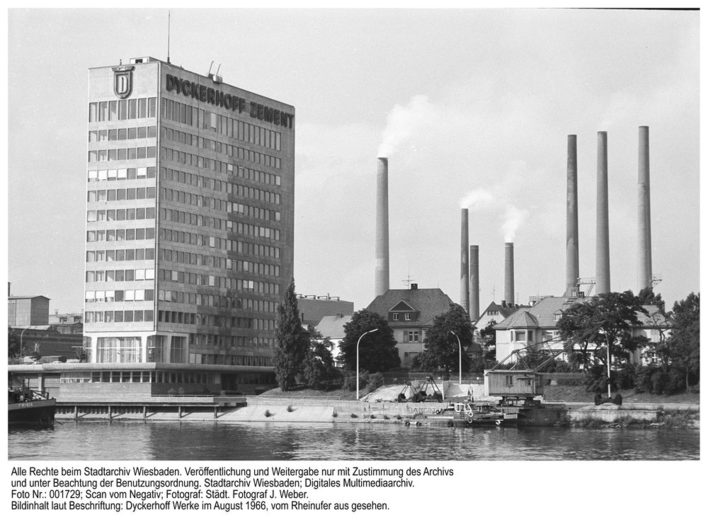Dyckerhoff-Verwaltungsgebäude am Rheinufer, 1966
