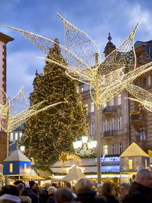 The Twinkling Star Christmas Market and its huge Christmas tree