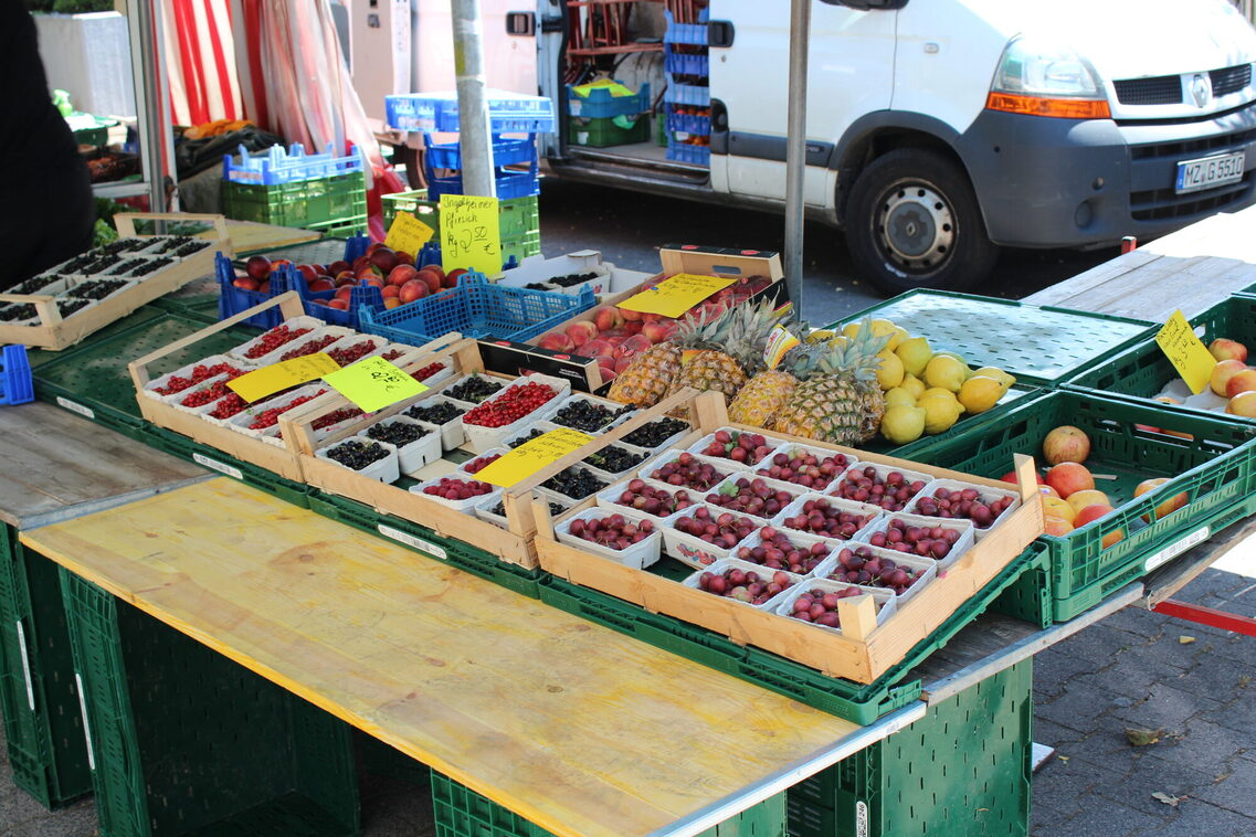 Wochenmarkt in Mainz-Kostheim
