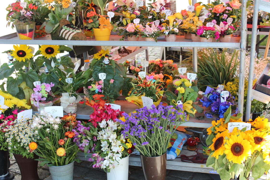 Weekly market in Mainz-Kostheim