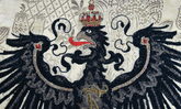 Detailfoto des Kaiserstuhls mit preußischem Adler