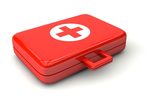 Stilisierter roter Arztkoffer