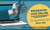Werbeschild für Repair-Cafe online
