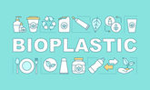 Bild mit der Aufschrift "Bioplastik"