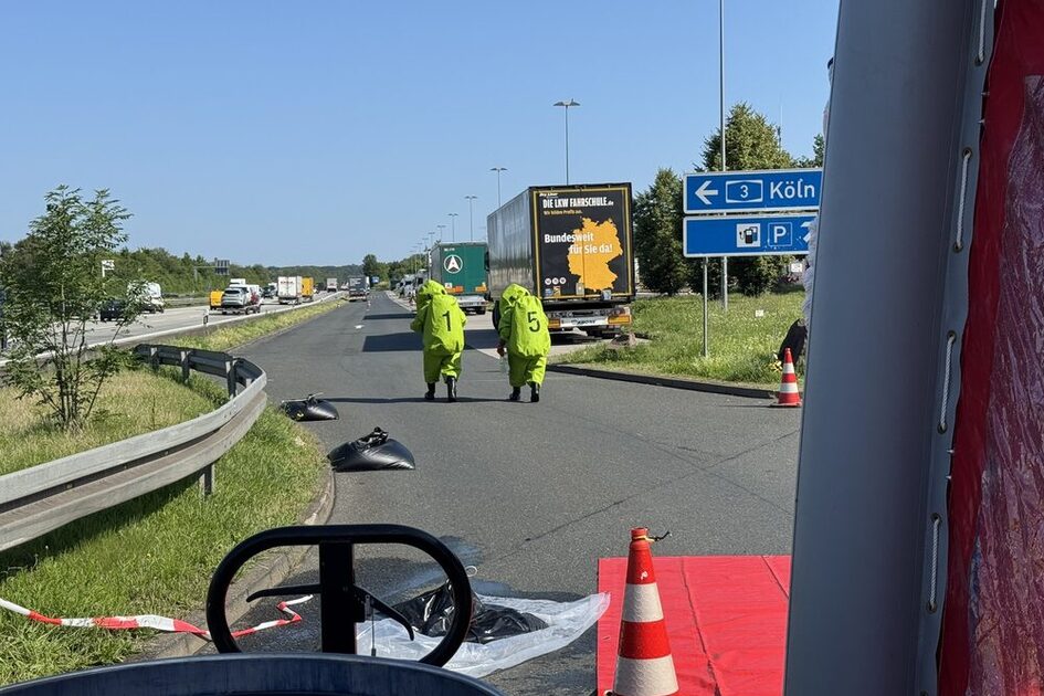Gefahrstoffaustritt an der Raststätte Medenbach
