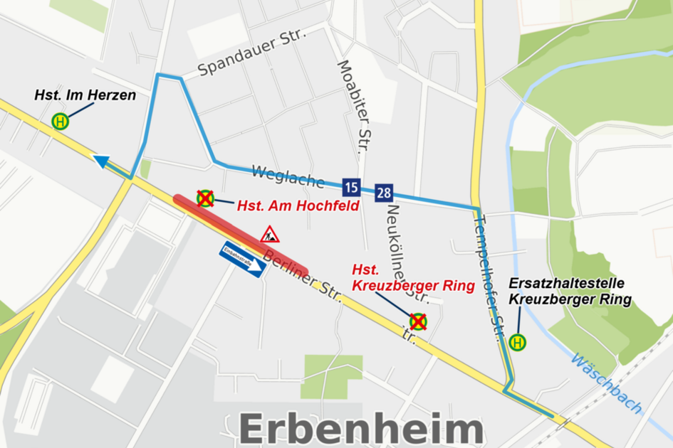 Umleitungsplan Berliner Straße